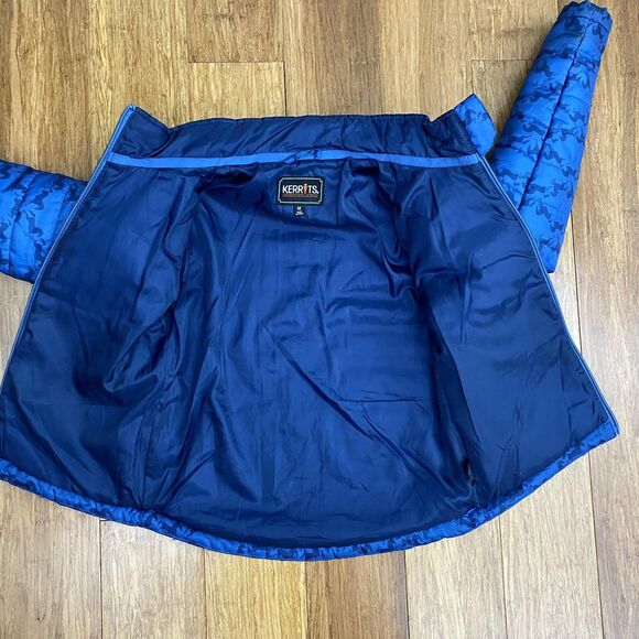 Kerrits Jacket Quilted Puffer Equestrian Horse Coat Zip Blue Youth Medium - Picture 7 of 11
